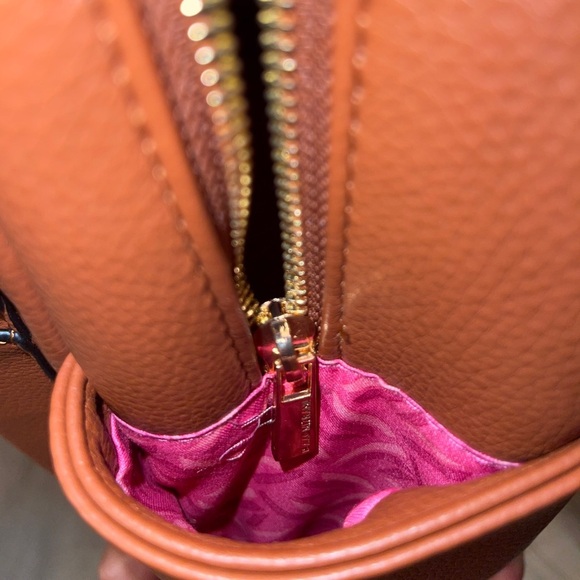 ISAAC MIZRAHI LIVE! Faux Pebble Leather Backpack in Cognac